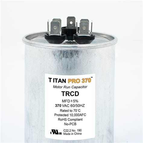titan pro run capacitor  mfd  volt  packard