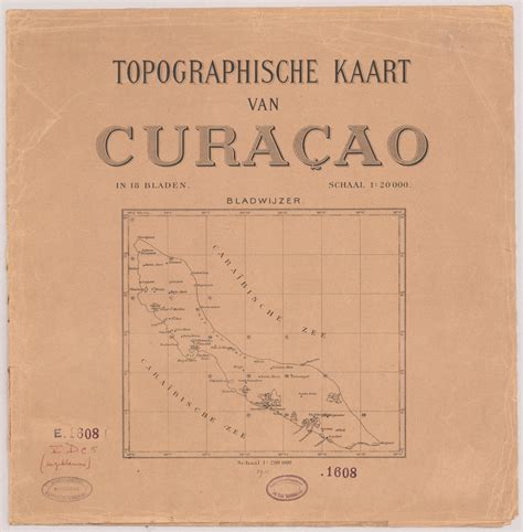 covers topographische kaart van curacao   bladen schaal  david rumsey historical