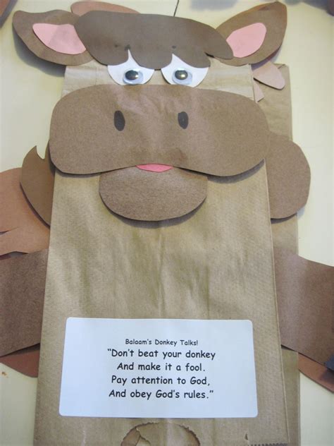 paper bag donkey puppet  preschool class farm pinterest