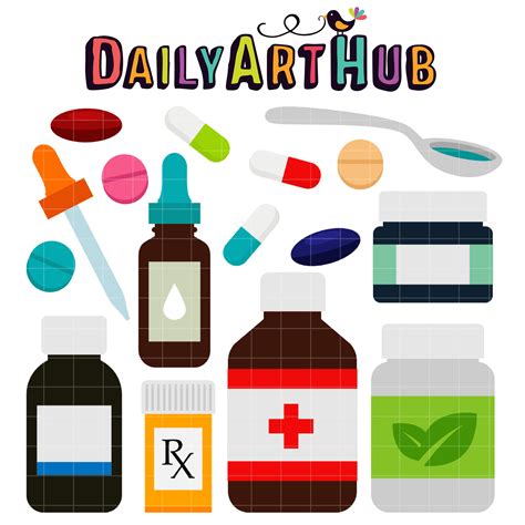 medicines clip art set daily art hub  clip art everyday
