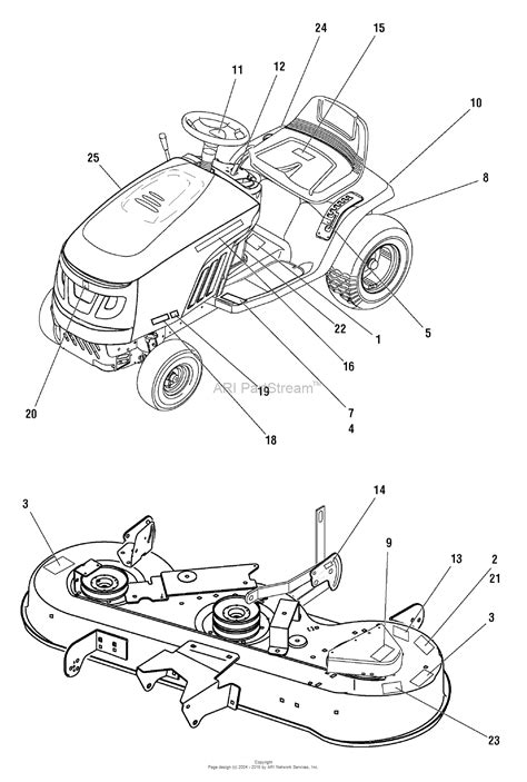 simplicity  acaws hp hydro   mower deck parts diagram  decal group