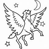Pegasus Ausmalbild sketch template