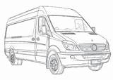 Sprinter Drawing Mercedes Paintingvalley sketch template