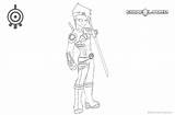 Coloring Pages Lineart Lyoko Ulrich Code Printable Kids sketch template