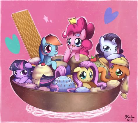 ice cream   pony friendship  magic fan art