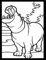 Coloring Pages Animals Hippo Colouring Hippos Kids Color Print Hippopotamus Easily Animal Coloringpagebook Advertisement Popular Ws sketch template