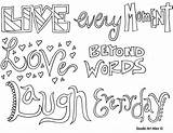 Attitude Coloring Pages Doodle Alley Everything Laugh Everyday Moment Beyond Words Every Live sketch template