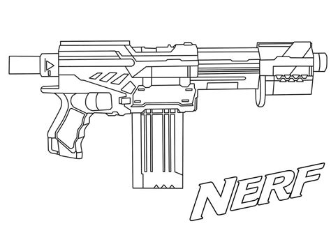 nerf gun  printable coloring page  print  color