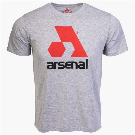 arsenal   shirts gray cotton relaxed fit logo  shirt