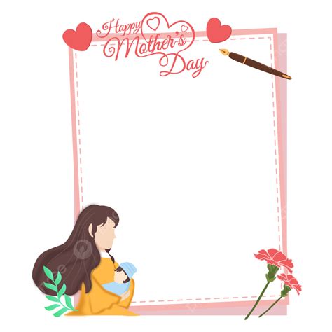 mother character vector design images mothers day border character