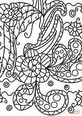 Coloring Pages Doodle Abstract Geeksvgs sketch template