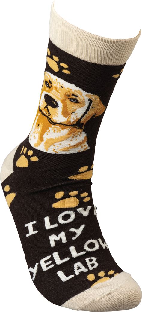 socks i love my yellow lab block print collection primitives by kathy