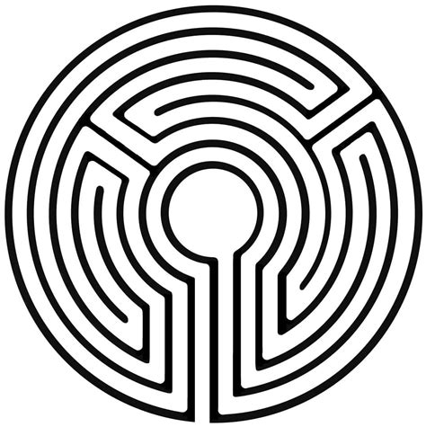 labyrinth   winding maze  path  resembling  spiral
