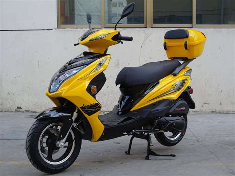 cc gas moped scooter super  yellow automatic cvt big power engine sporty style