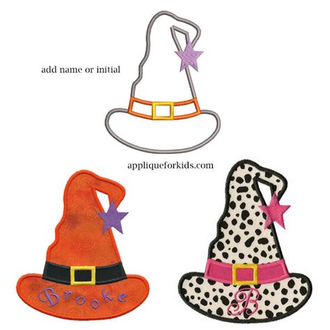 witch hat applique design