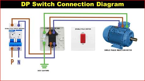dp switch double pole switch wiring dp switch connection diagram youtube