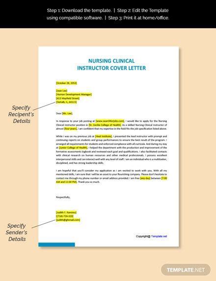 nursing clinical instructor cover letter gotilo