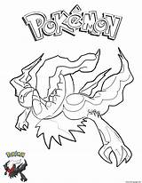 Pokemon Coloring Darkrai Pages Printable Color sketch template