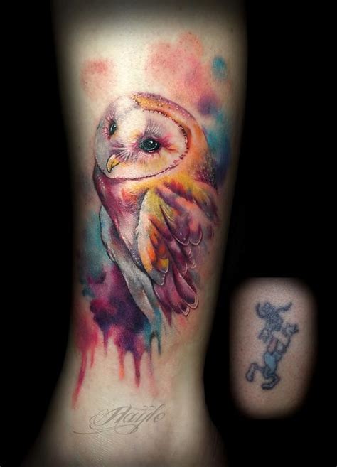 lucky bamboo tattoo tattoos haylo watercolor style owl cover