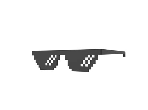 3d Pixel Sunglasses Cgtrader