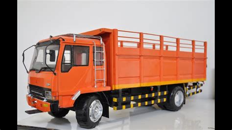 miniatur truk fuso gandengan  aslinya youtube