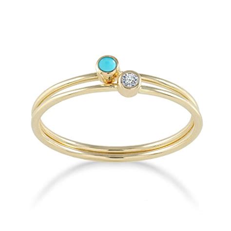 women jewelry 14k or 18k gold diamond turquoise sets white rose yellow stacking stackable ring