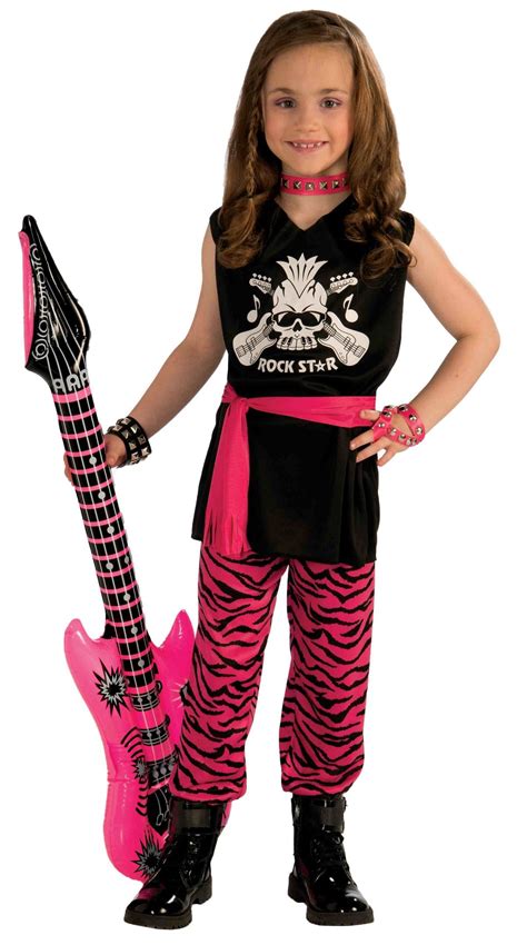 Girls Classic Rock Star 80s Halloween Costume 9 99