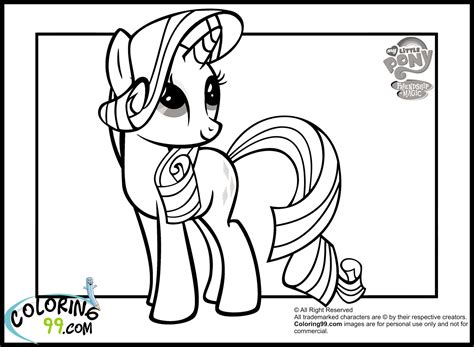 pony rarity coloring pages minister coloring