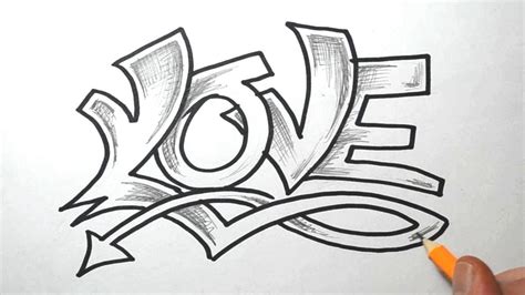 draw love  graffiti lettering youtube