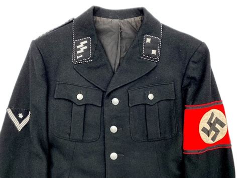 Original Wwii German Ss Vt M32 Deutschland Regiment Black Uniform