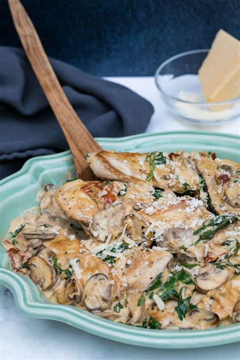 Creamy Parmesan Garlic Mushroom Chicken Recipe In 2022 Stuffed