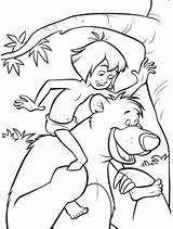 Jungle Book Coloring Pages Disney Mowgli Baloo Colorear Printable Kids Para Dibujos La Clipart Cartoon Outline Libro Dibujo Backs Selva sketch template