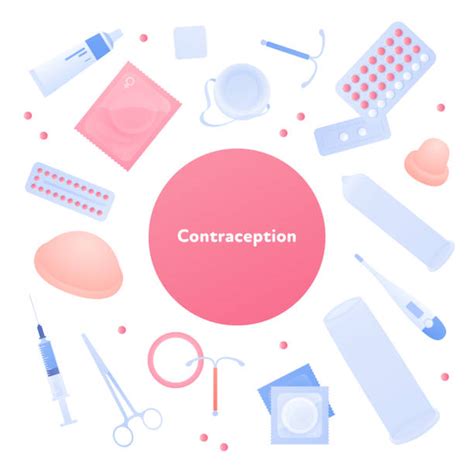 ilustraciones de metodos anticonceptivo vectores libres de derechos