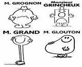 Monsieur Coloriage Madame Glouton Grognon Grincheux Dessin Imprimer sketch template