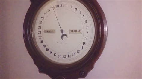 seth thomas calendar clock 6 leap year slo mo youtube