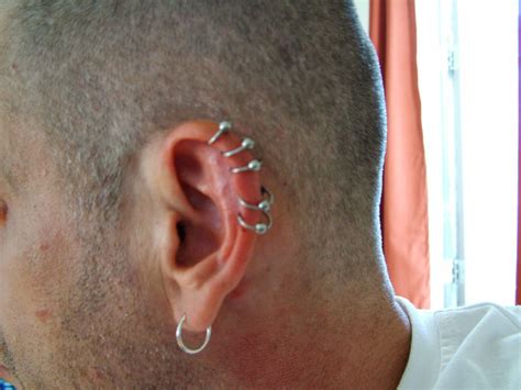 helix piercing pictures pain infection care  aftercare