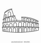 Colosseum Romano sketch template