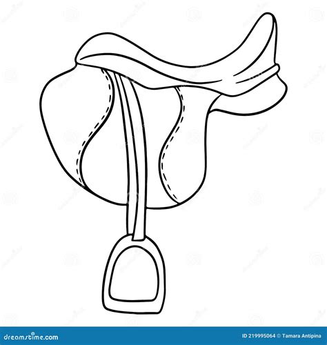 horse harness horse saddle vector illustration   style