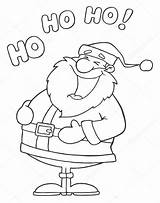 Santa Laughing Claus Clipart Outlined Stock Outline Coloring Clip Depositphotos Ho Hittoon Clipground sketch template