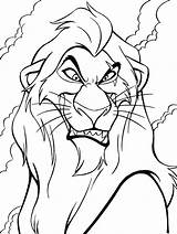 Coloring Lion King Pages Mufasa sketch template