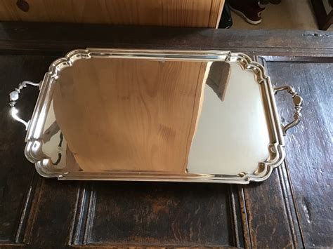 large solid silver tray  sellingantiquescouk