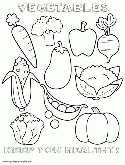 printable pictures  vegetables