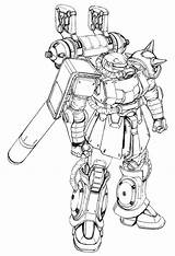 Gundam Coloring Pages Zaku Robot Choose Board sketch template