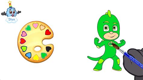 gekko  pj masks   draw gekko   pj masks characters episodes nursery rhymes