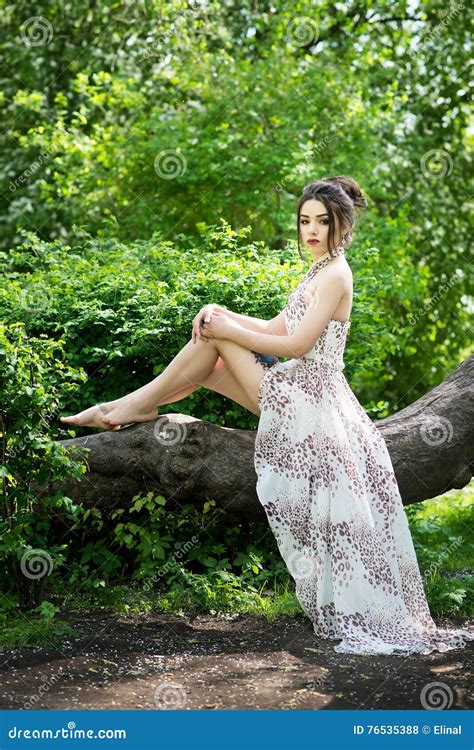 elegant asian woman  garden fashion model  tattoo stock photo