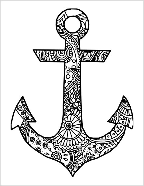 anchor coloring pages   getcoloringscom  printable