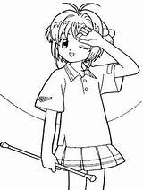 Coloring Sakura Cardcaptor Pages Anime Girls Captor Sama Sailor Magical Maid Couples Moon Card Girl Online sketch template