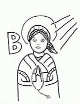 1st Coloring4free Saints Bernadette sketch template