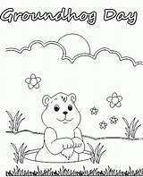 Coloring Groundhog Pages Printable Groundhogs Library Clipart Popular Preschool Happy Kids sketch template