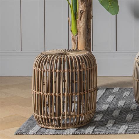 rafael side table small rattan side table wooden side table